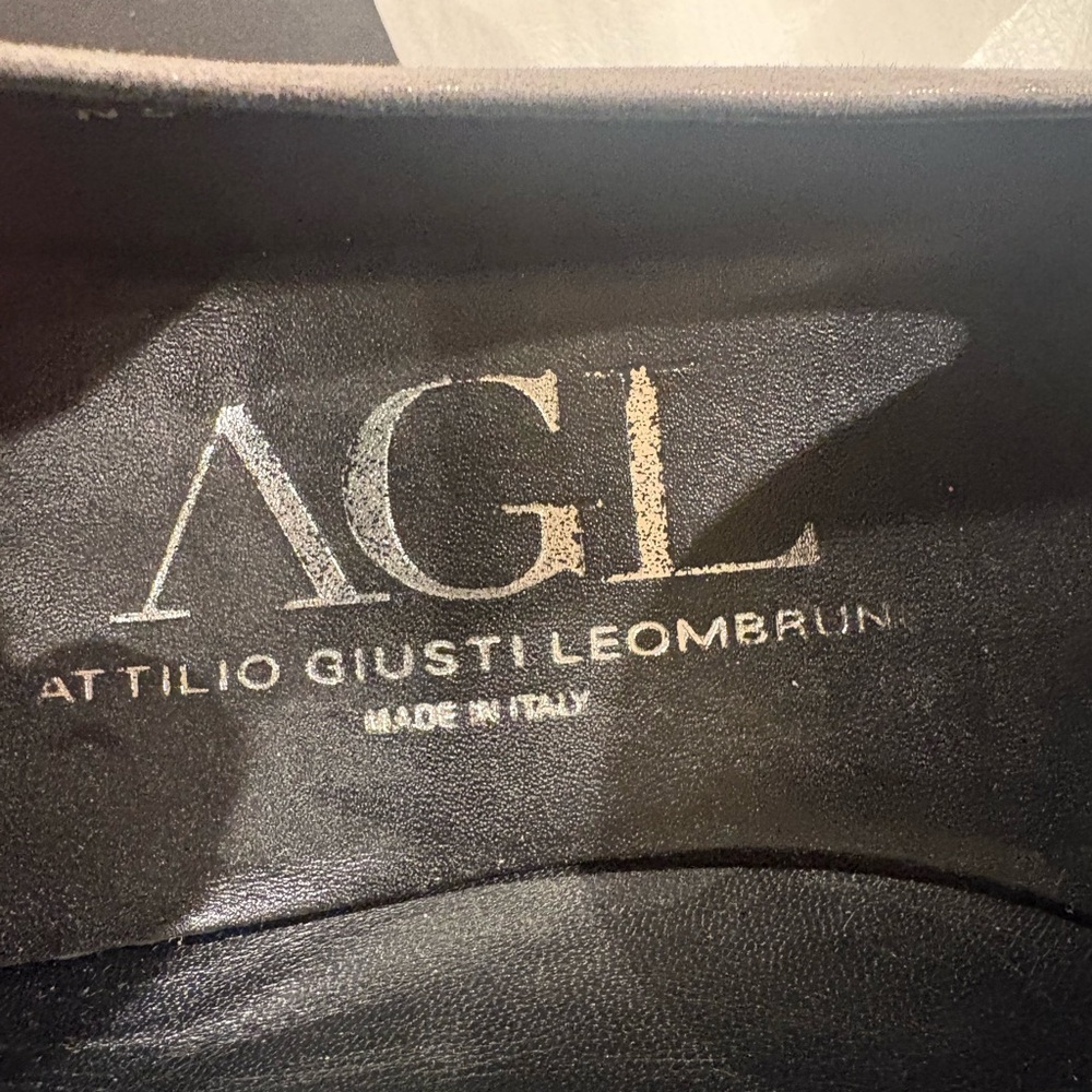 AGL (Attilio Giusti Leombruni) Metallic Gray Suede Smoking Slippers - Picture 5 of 9